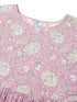 Plus Size Lavender Pure Cotton Floral Printed Tiered Dress